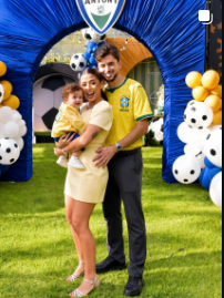 Família em evento